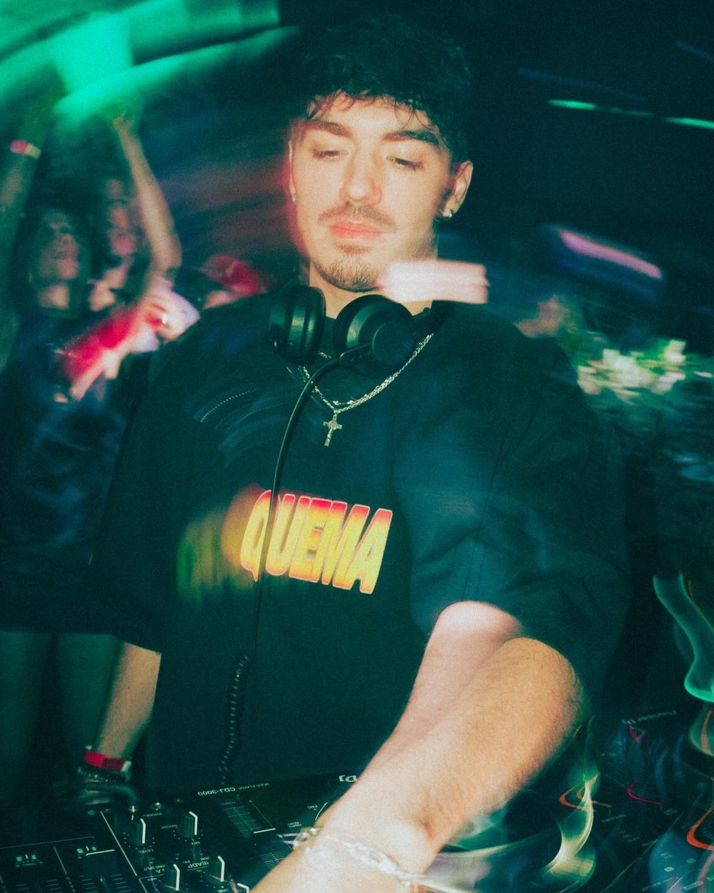 Eiza at the decks in a QUEMA tee